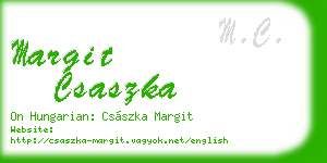 margit csaszka business card