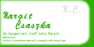 margit csaszka business card